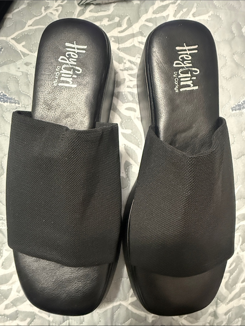 Corkys Black Hey Girl Slide Sandals
